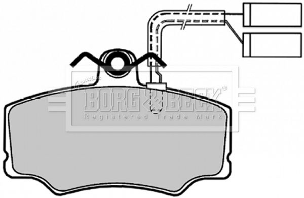 BORG & BECK Комплект тормозных колодок, дисковый тормоз BBP1139